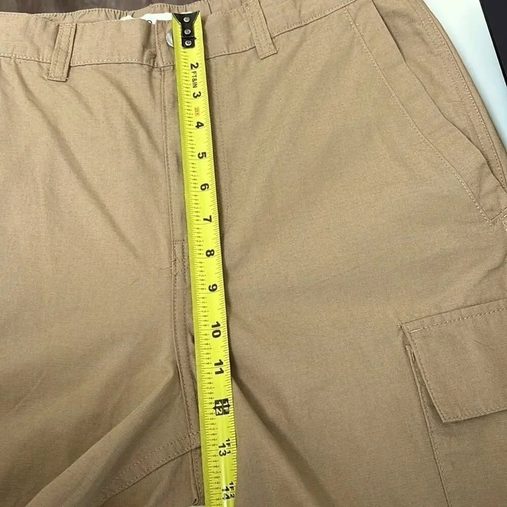 Cargo Shorts men’s BP Small Tan Front Side Pockets 2 Side Velcro Pockets Outdoor - Picture 9 of 13